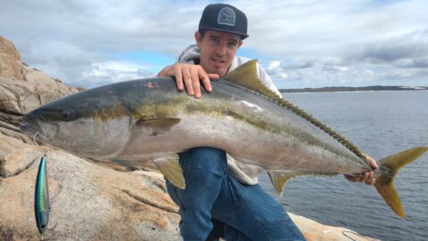 24kg KINGFISH off the ROCKS!